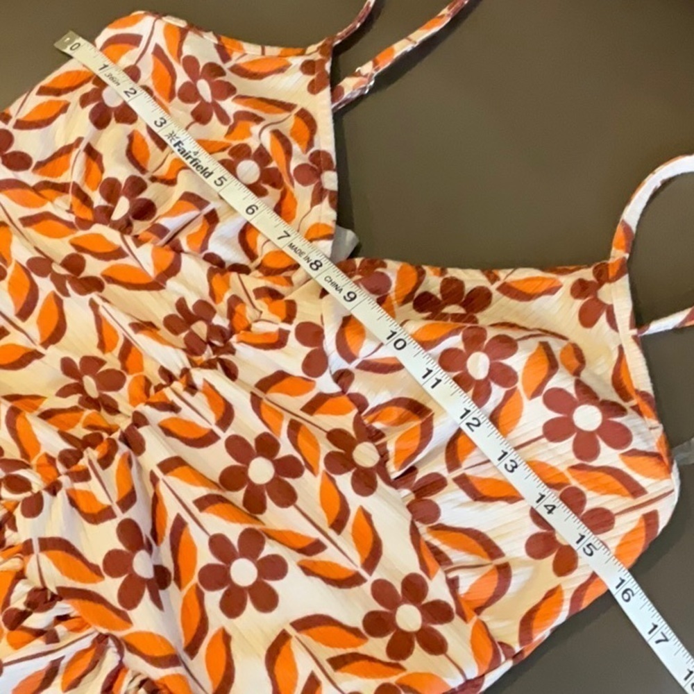 Willow & Root Retro Floral Ruffle Tank Top - Picture 5 of 8